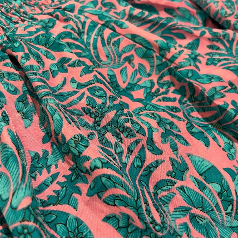 NWT India Boutique Pink and Blue Leaf Print Set - Picture 10 of 12